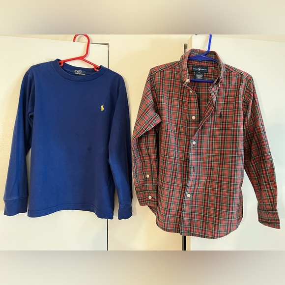 🧡💙 Ralph Lauren Shirts 2-pc bundle- Size 6 - Picture 1 of 5